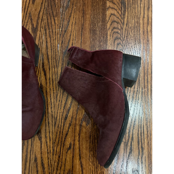 Jeffrey Campbell Ankle Boots Size 38.5 Burgundy - Picture 2 of 10